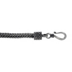 4mm Square Snake Bali Chain, 7" - 24" Length, Sterling Silver